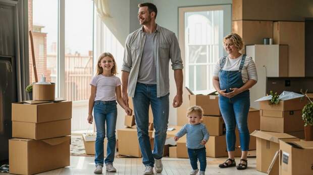 Семья, переезд / Изображение сгенерировано FusionBrain.AI / amic.ru