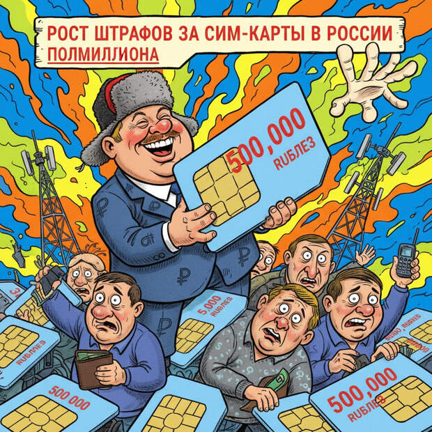 Рост штрафов за сим-карты в России достиг полумиллиона