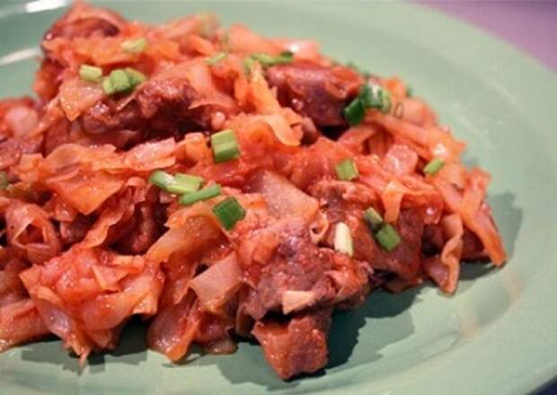 Тушёная квашеная капуста с мясом вкусный рецепт с фото пошагово и видео