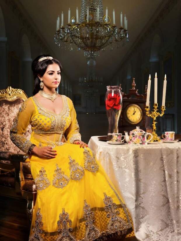 Принцессы Диснея в образах индийских невест — проект Амрита Грюэла