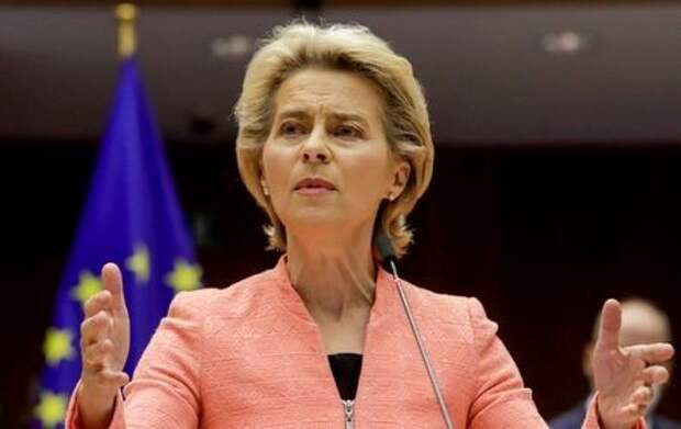 Председатель Еврокомиссии Урсула фон дер Ляйен на заседании Европарламента в Брюсселе, Бельгия, 16 сентября 2020 года. Olivier Hoslet/Pool via REUTERS