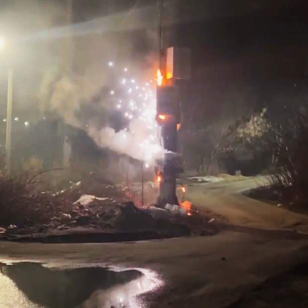 Огненный теракт в российском городе попал на видео