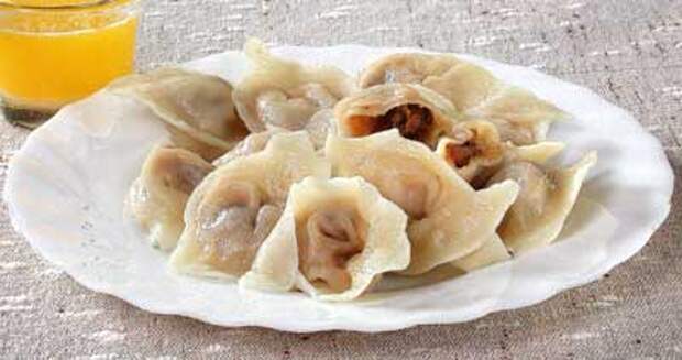 Вареники с фасолью и грибами