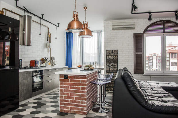 Фотография: Кухня и столовая в стиле Лофт, Квартира, Студия, Советы, Гид – фото на InMyRoom.ru