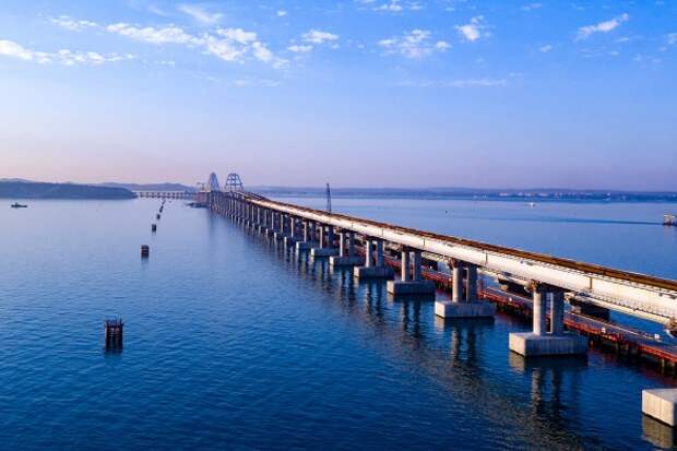 Продолжается сооружение железнодорожной части Крымского моста. Фото: most.life