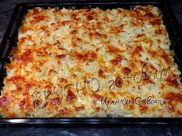 Свинина под сыром с лапшой и кабачками - шаг 6