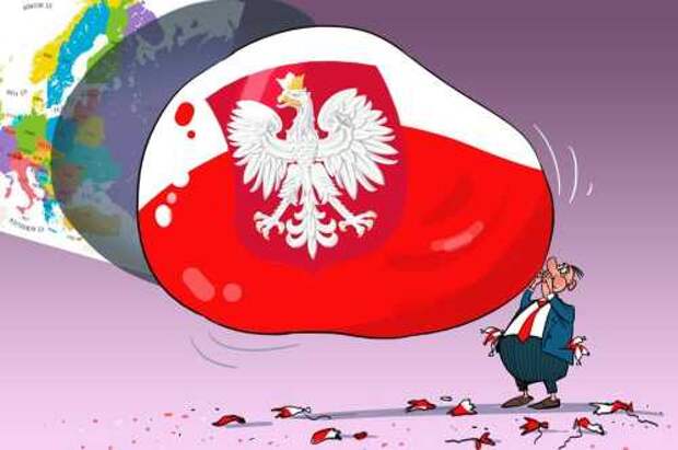 Панство не пройдёт, или Польская тень над Белоруссией Художник Илья Гельд, карикатура