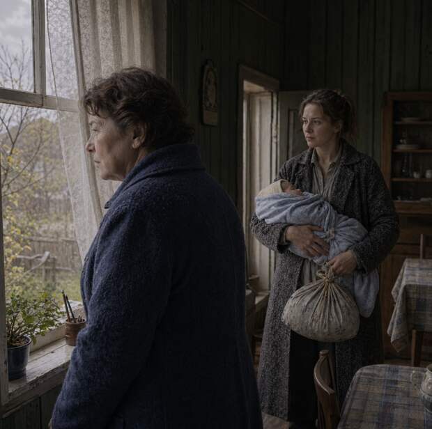 На перроне ко мне подошла молодая женщина, держа на руках грудного ребёнка и узелок с ситцевыми распашонками