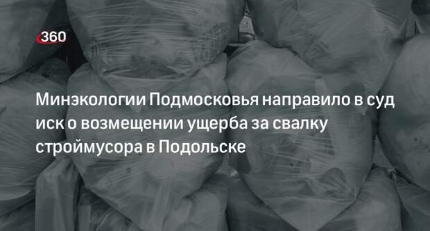 Минэкологии Подмосковья направило в суд иск о возмещении ущерба за свалку строймусора в Подольске