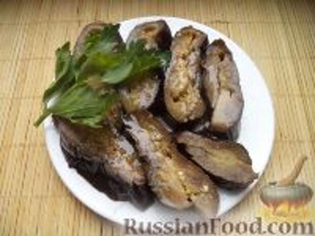 Фото к рецепту: Соленые баклажаны с пряностями и чесноком Фото к рецепту: Соленые баклажаны с пряностями и чесноком