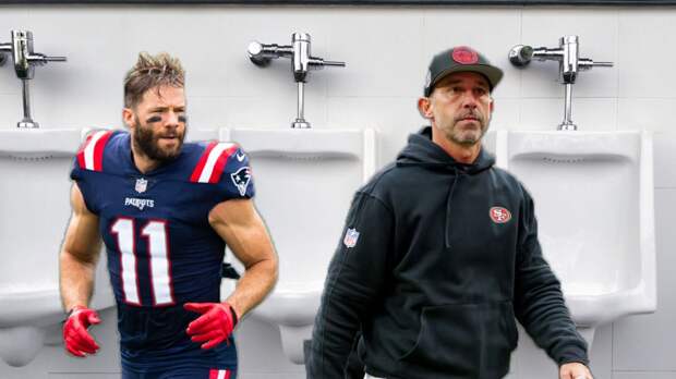 Kyle Shanahan Julian Edelman Bathroom Super Bowl