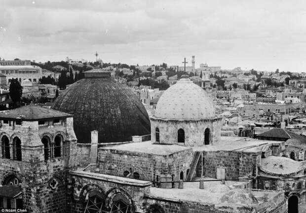 Храм Гроба Господня (слева - 1898 г.) Израиль, архивные фотографии, иерусалим, история, прошлое и настоящее, сравнение, тогда и сейчас, тогда и сегодня