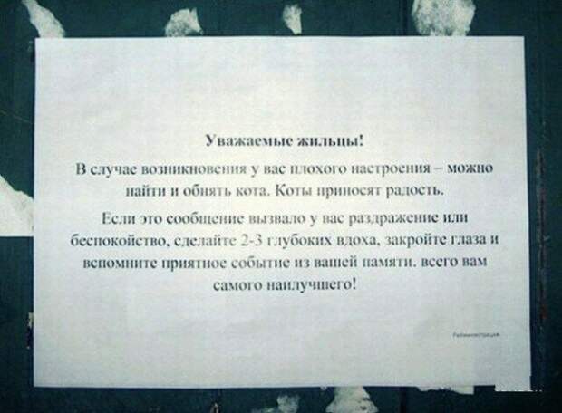 Подборка забавных записок для хорошего настроения от веселых соседей