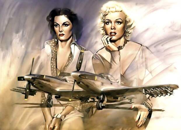 Девушки и самолеты японского художника Hajime Sorayama (7)