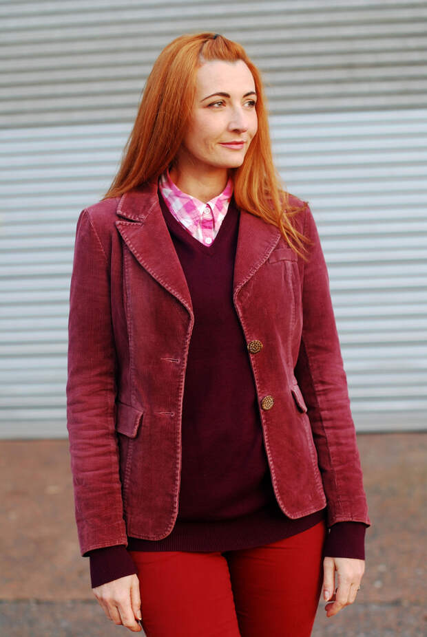 Autumn style: Head to toe red, burgundy and pink