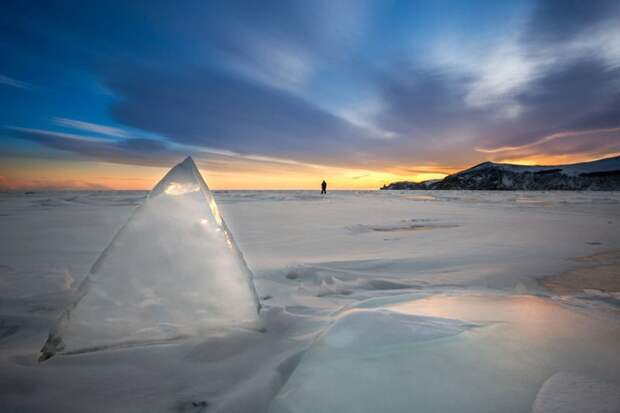 Рассвет над озером Зимняя сказка, байкал, зима, красота, лед, снег, фото, фоторепортаж