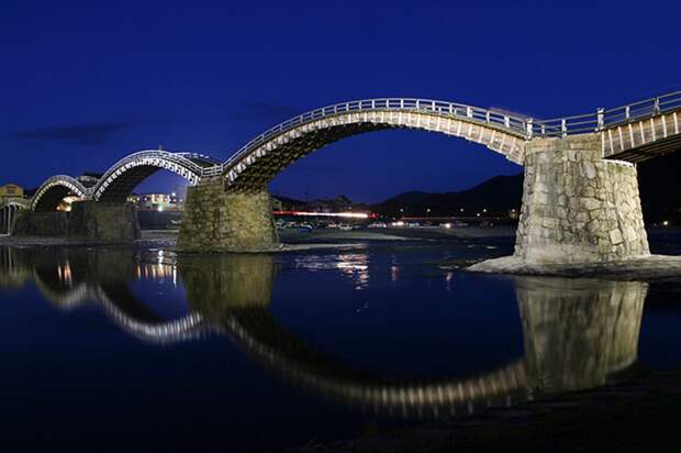Мост Illuminated Kintai Bridge. NewPix.ru - Захватывающие фотографии мостов