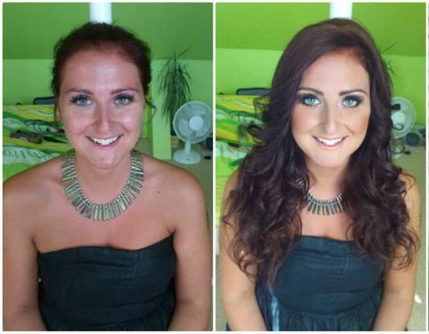 Невероятные преображения девушек до и после макияжа макияж, девушки, красота