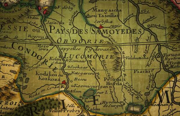 На ранних средневековых картах Лукоморье рассоложено в Западной Сибири. 