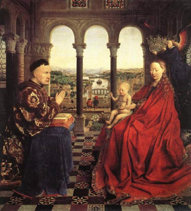 Ян ван Эйк - Eyck Jan van The Virgin of Chancellor Rolin