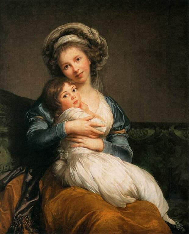 Э. Виже-Лебрен " Автопортрет с дочерью", 1786, Лувр, Париж