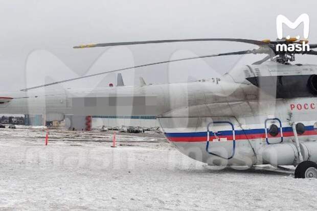 Вертолет спецотряда «Россия» повредил рулевой винт при взлете во Внуково