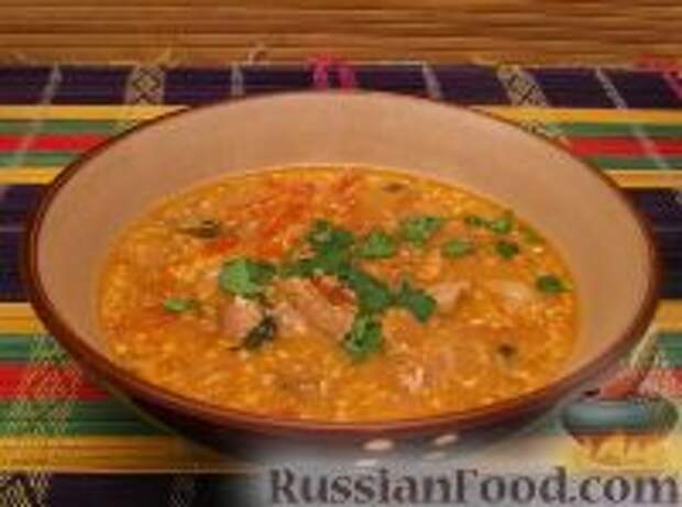 Фото к рецепту: Суп-харчо с курицей