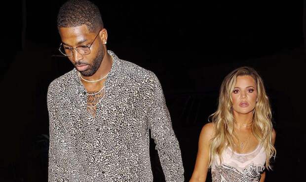 Khloe Kardashian and Tristan Thompson holding hands