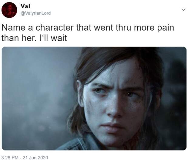 Name a character that went thru more pain than her. I'll wait