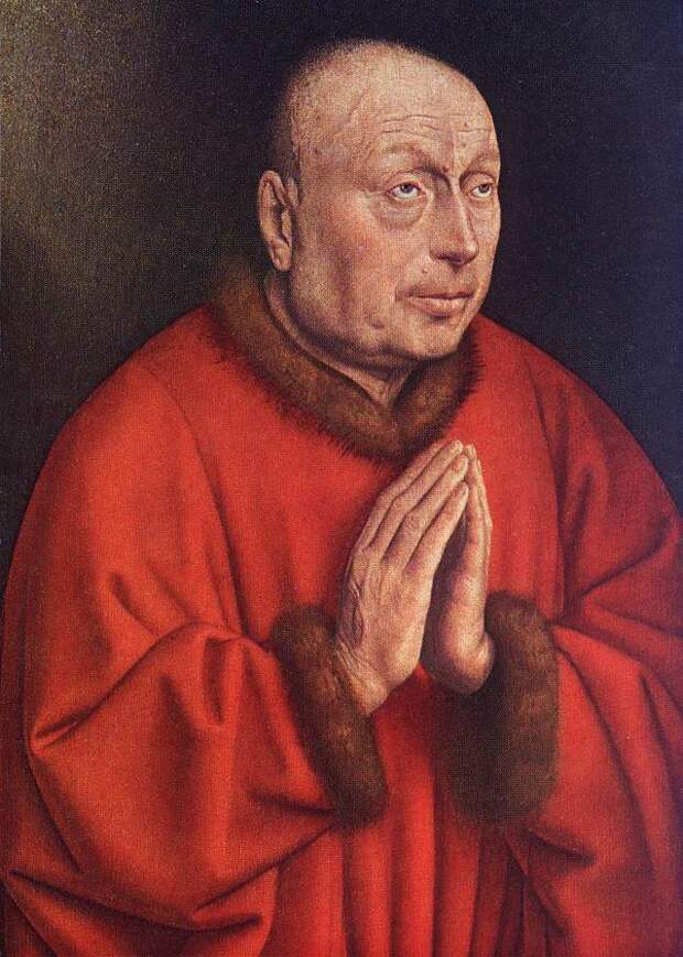 Ян ван Эйк - Eyck Jan van The Ghent Altarpiece The Donor detail