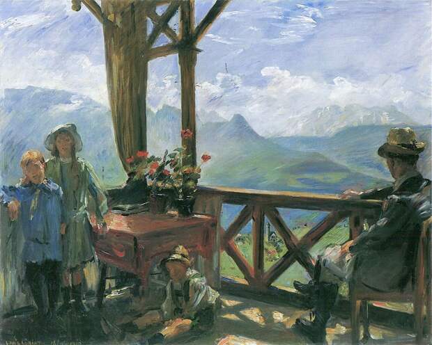 Lovis Corinth.Terrasse in Klobenstein Tirol. 1910