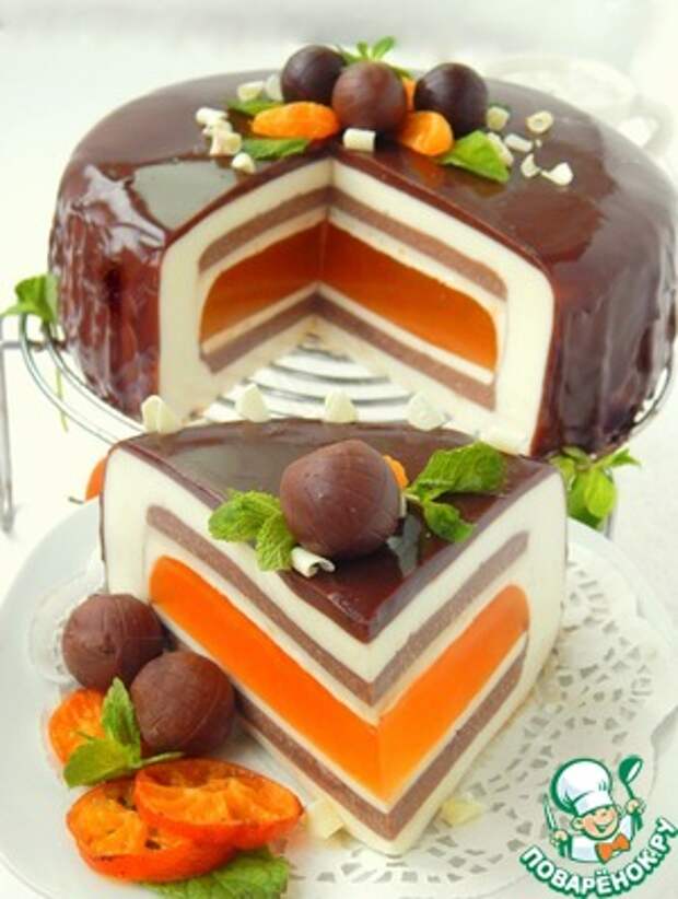 Шоколадно-мандариновый торт &quot;Вкус праздника&quot;