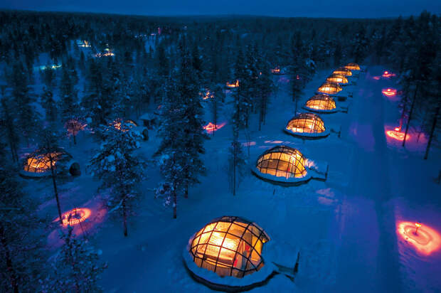 Финляндия. Отельный комплекс Kakslauttanen. (Visit Finland)