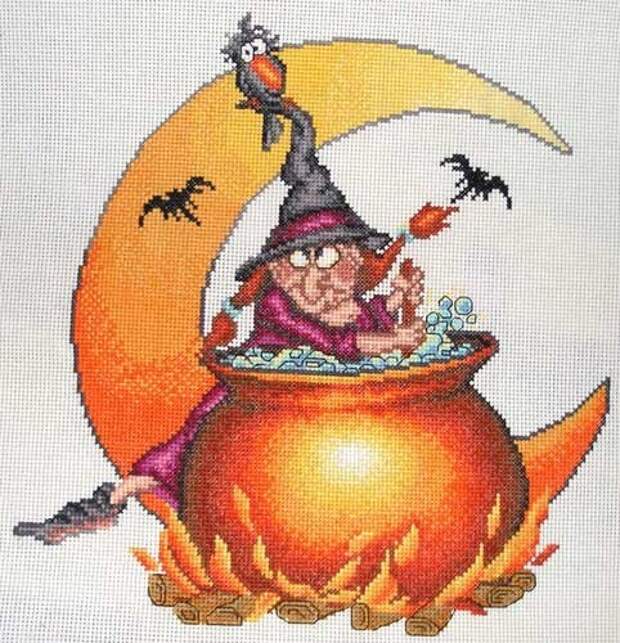 Схема бабы яги. Вышивка баба Яга. Вышивка крестом ведьмочка. Вышивки с ведьмочками. Схемы вышивки крестом ведьмочки.