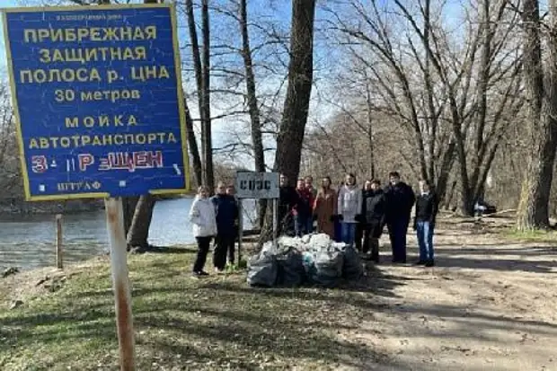 В Тамбове очистили от мусора берега рек Цна и Студенец