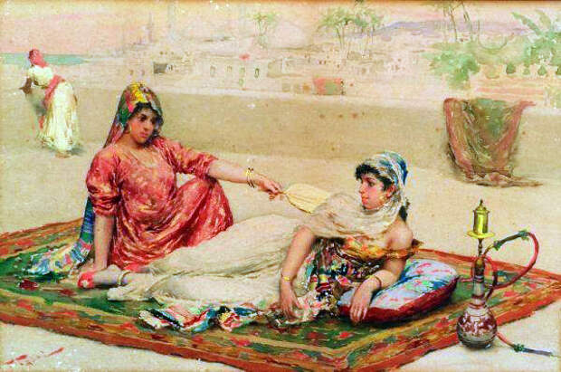 017 Одалиска и её прислуга (An Odalisque And Her Servant) (600x398, 257Kb)