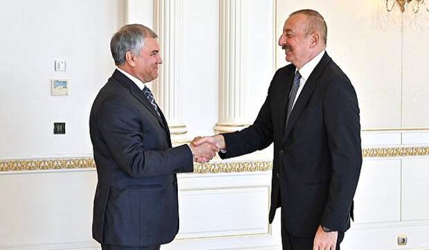 Володин встретился с Алиевым и руководством парламента Азербайджана