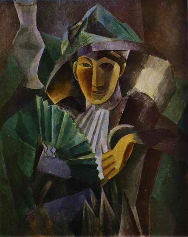 Пабло Пикассо. Женщина с веером. 1909 год
