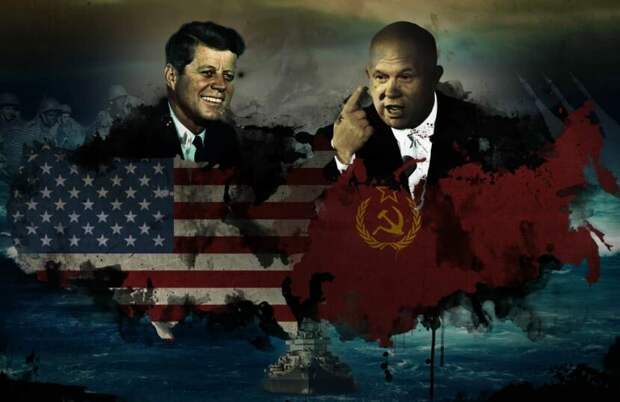 Противостояние СССР и США, Кеннеди, Хрущёв (иллюстрация из открытых источников)