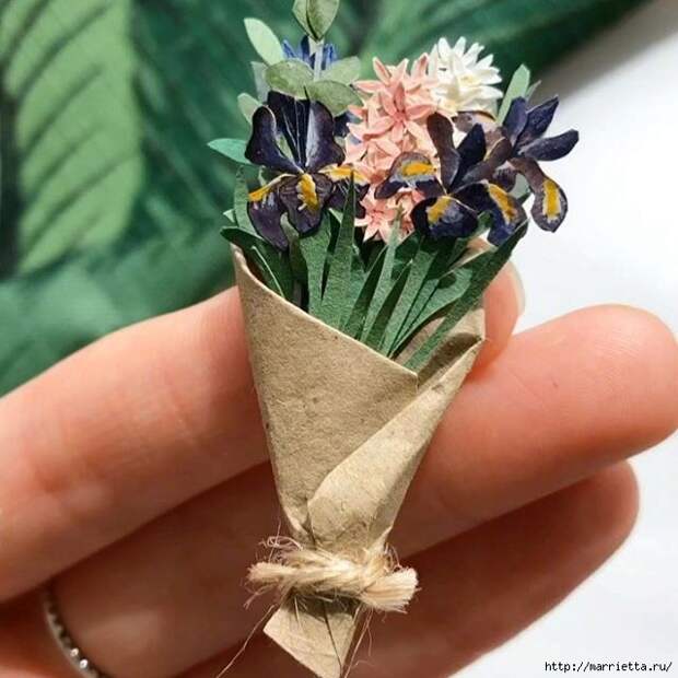 Цветы из бумаги - миниатюрный бумажный гербарий (12) (640x640, 181Kb)