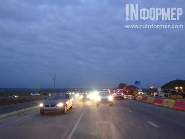 Эксклюзивные кадры запуска автомобильного движения на Крымском мосту