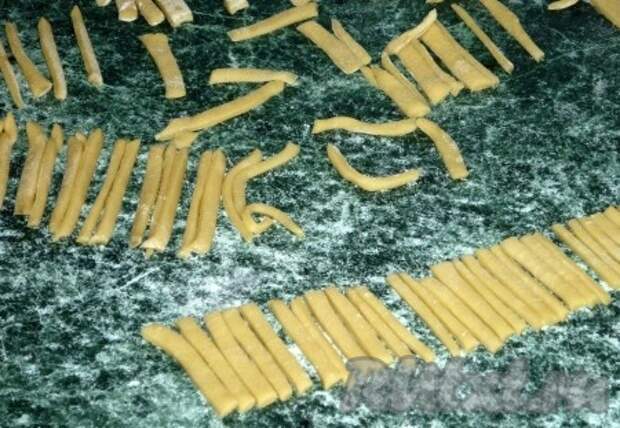 А затем - брусочками.