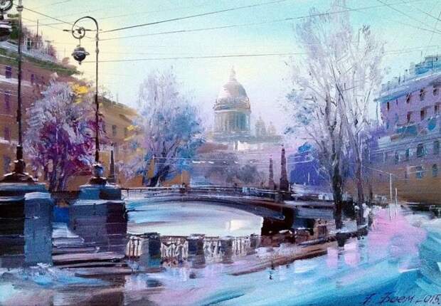 Мойка зимой. Поцелуев мост. Автор: Бэгги Боем. Мойка зимой. Поцелуев мост. Автор: Бэгги Боем.