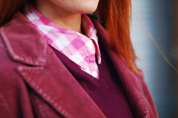Autumn style: Head to toe red, burgundy and pink