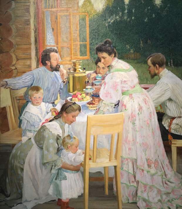 Борис Кустодиев. «На террасе». 1906. Холст, масло