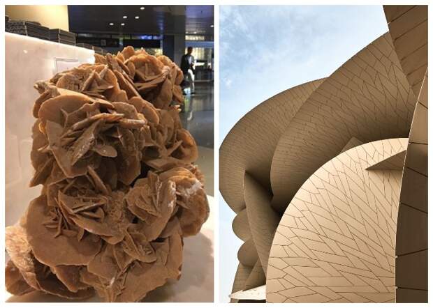 Жан Нувель в архитектурном проекте Национального музея пытался воссоздать необычную конфигурацию «розы песков». | Фото: elledecor.com.