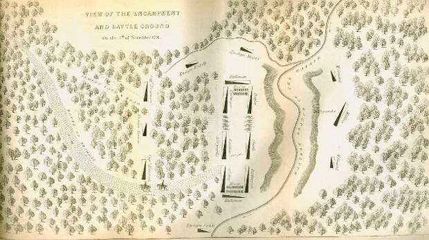 Лагерь Сент-Клэра у реки Уобаш, 4 ноября 1791. Источник: wikimedia.org