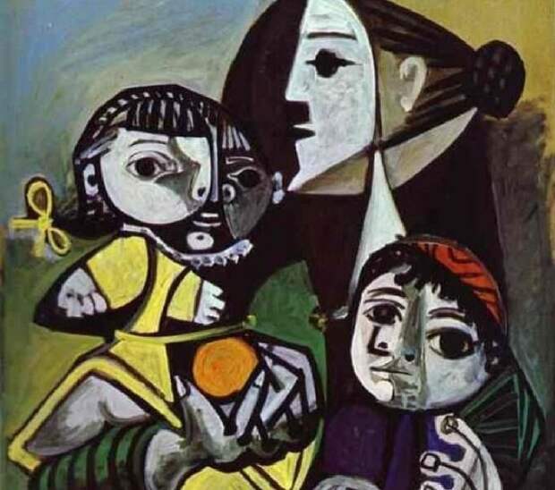 Франсуаза с детьми. Автор: Пабло Пикассо.