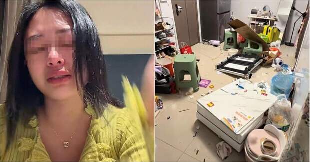Китаец разгромил квартиру после того, как жена купила посудомоечную машину без его согласия