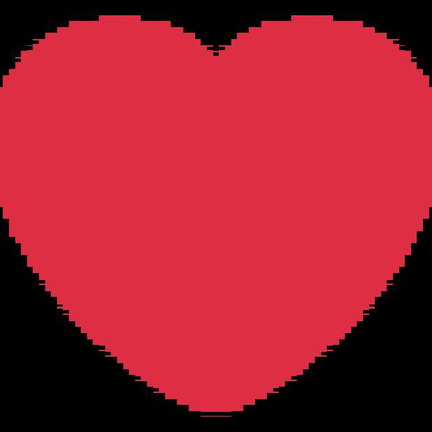 Большое красное сердце